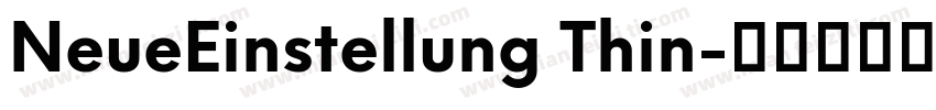 NeueEinstellung Thin字体转换